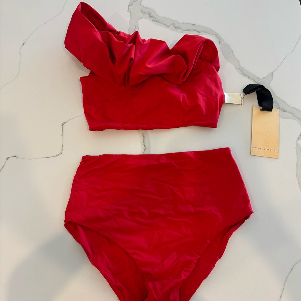 Maygel Coronel Red Two Piece Bikini
